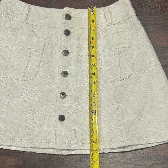 Free People Cream A-Line Mini Skirt - Picture 4 of 7